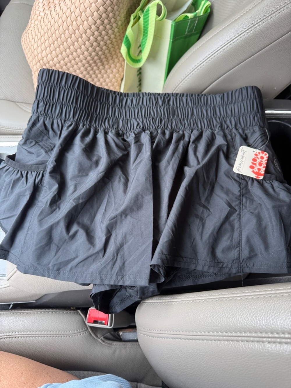 FP Movement Black Women's Athletic Ruffle Shorts